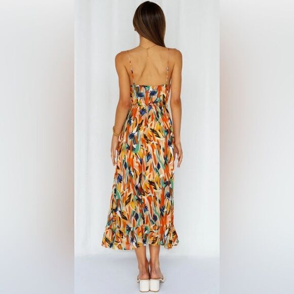 INDIKAH MIDI FLORAL DRESS NEW WITH TAGS - Picture 10 of 13